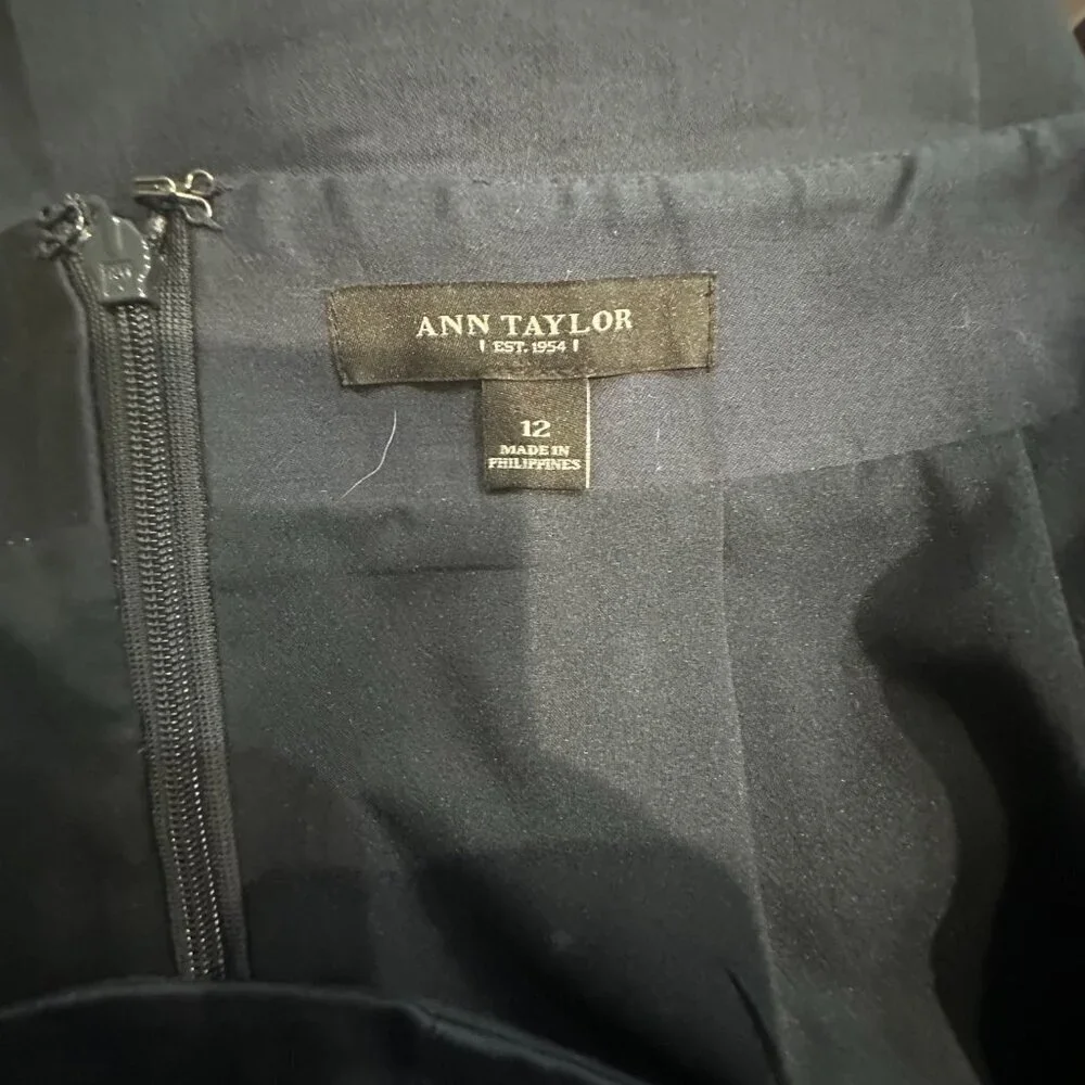 Ann Taylor Navy Blue Suit Pencil Skirt Size 12
